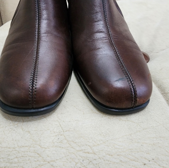 NWT.Murano Chukka Boots.brown leather loafers with a block heel, - Picture 4 of 9